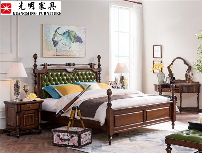 臥室家具風(fēng)格搭配美到?jīng)]朋友！美式風(fēng)格臥室實(shí)木家具巧搭配