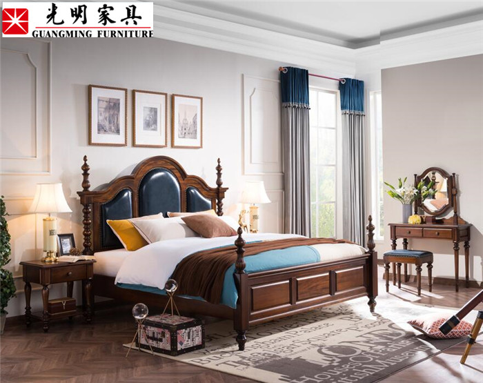 臥室家具風(fēng)格搭配美到?jīng)]朋友！美式風(fēng)格臥室實(shí)木家具巧搭配