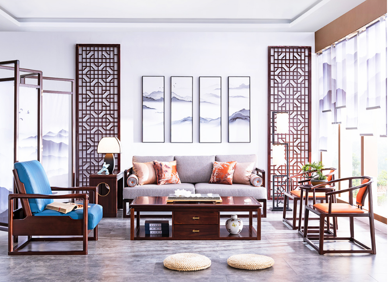 客廳擺實(shí)木沙發(fā)，怎么這么美